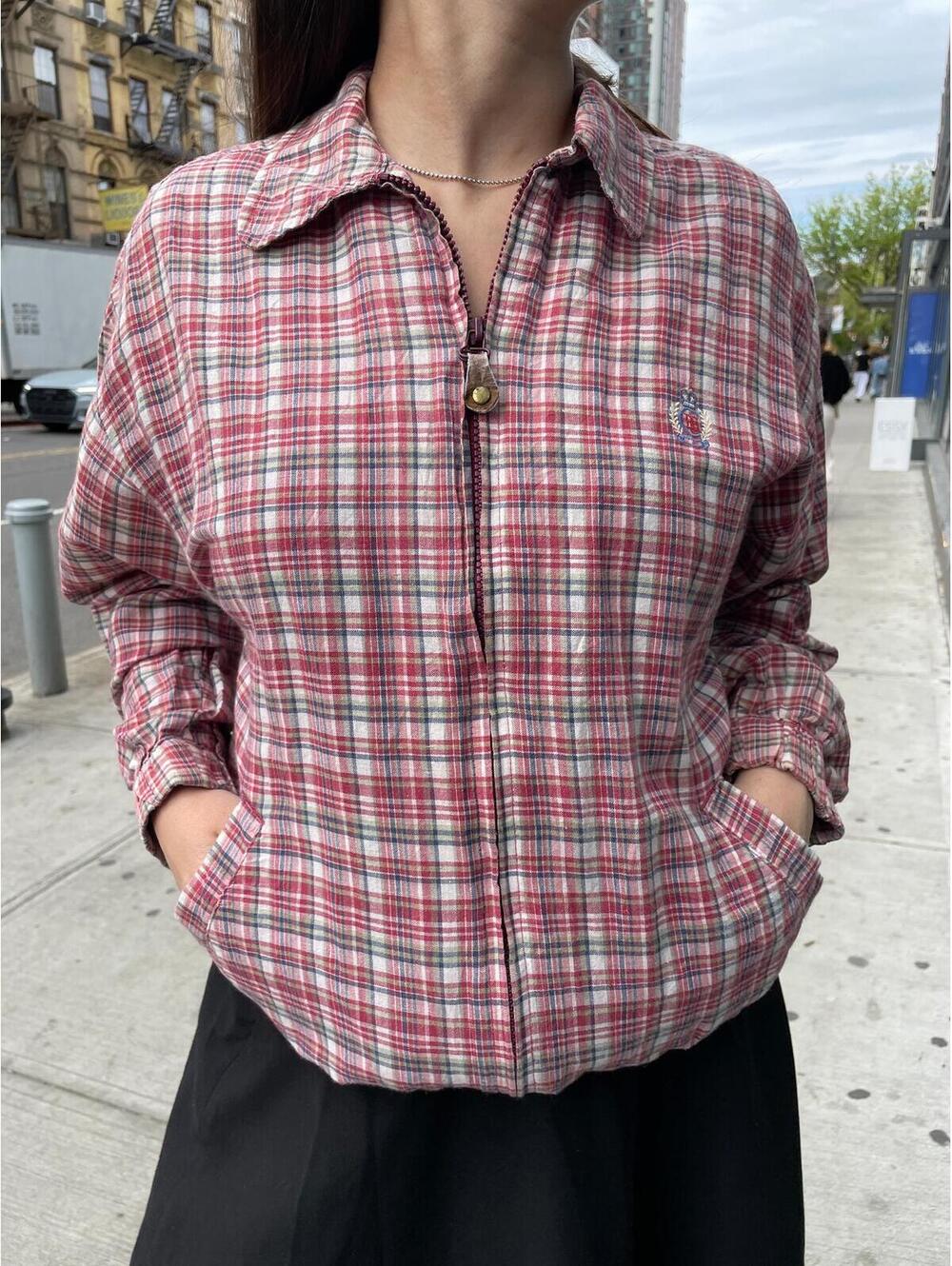 Red Plaid Bugle Boy Zip Up
